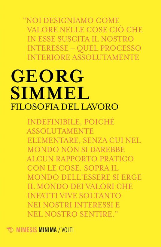 Filosofia del lavoro - Georg Simmel,Francesco Valagussa - ebook