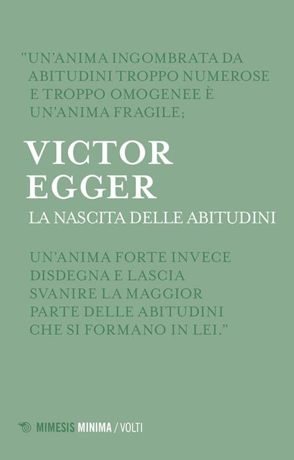 La nascita delle abitudini - Victor Egger - copertina
