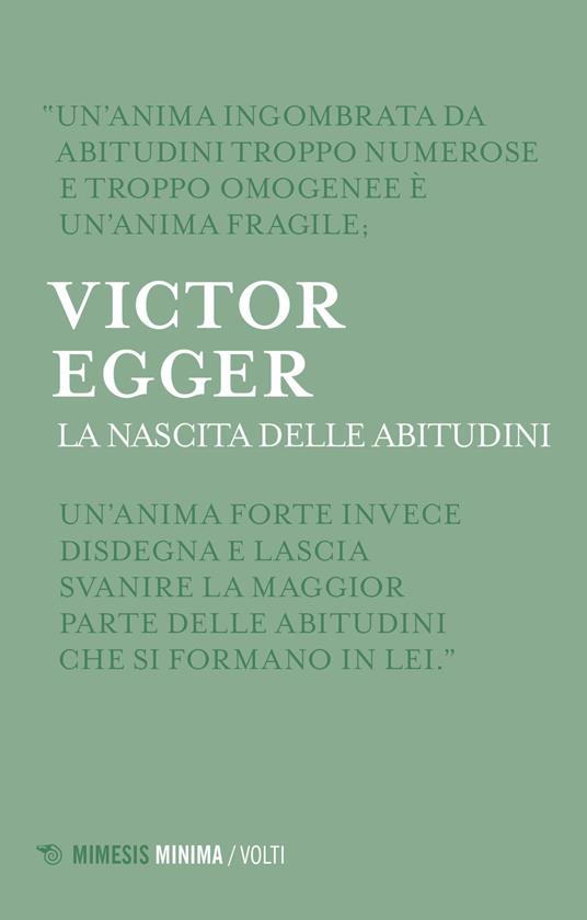 La nascita delle abitudini - Victor Egger - copertina