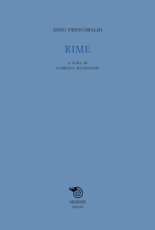 Rime - Dino Frescobaldi - copertina