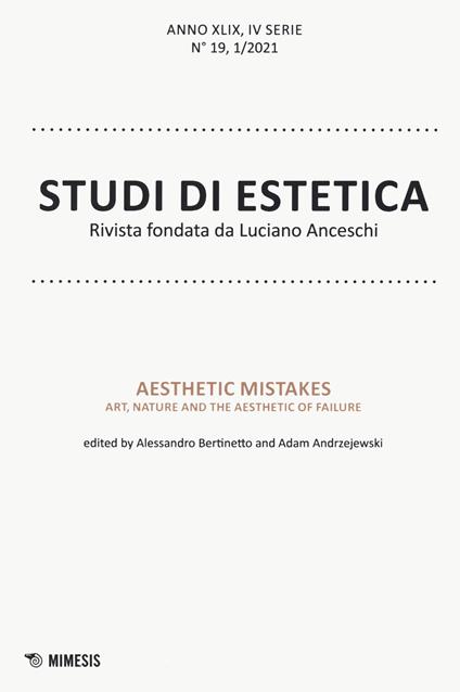 Studi di estetica (2021). Vol. 1: Aesthetic mistakes. Art, nature and the aesthetic of failure. - copertina