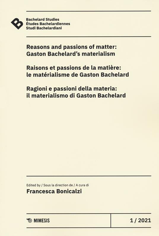 Bachelard Studies-Études Bachelardiennes-Studi Bachelardiani (2021). Vol. 1 - copertina