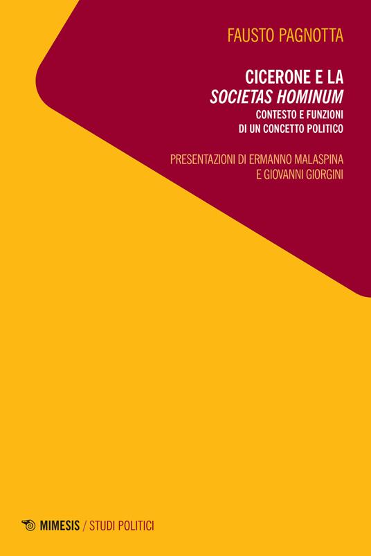 Cicerone e la societas hominum - Fausto Pagnotta - copertina