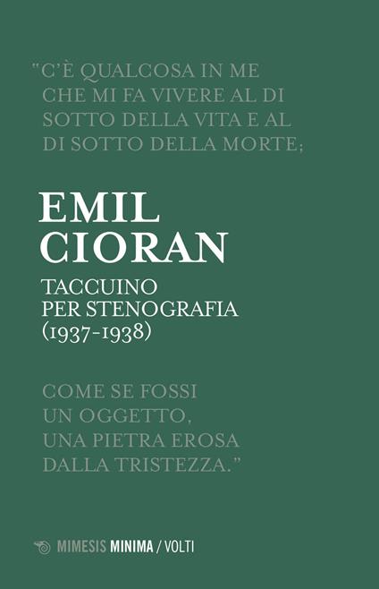 Taccuino per stenografia (1937-1938) - Emil M. Cioran - copertina