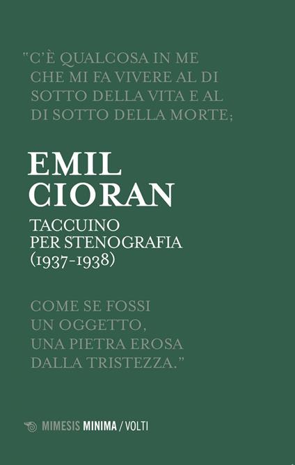 Taccuino per stenografia (1937-1938) - Emil M. Cioran,Antonio Di Gennaro - ebook