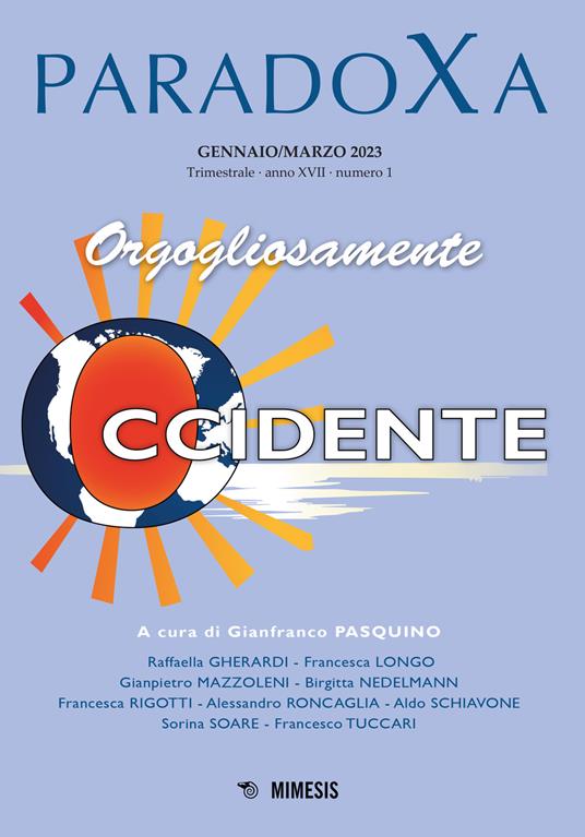 Paradoxa (2023). Vol. 1: Orgogliosamente occidente - copertina