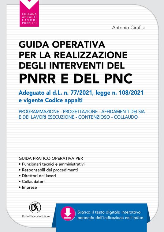 Guida operativa per la realizzazione degli interventi del PNRR e PNC - Antonio Cirafisi - copertina