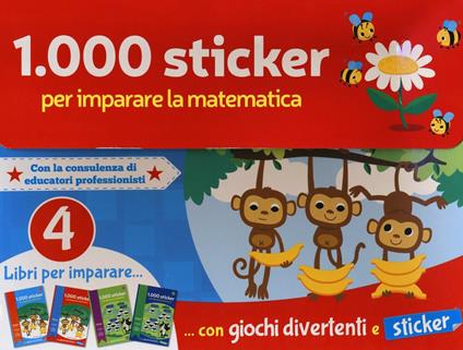 1.000 sticker per imparare la matematica. Ediz. a colori. Con Adesivi - Jo Chambers - copertina