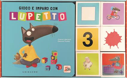 Gioco e imparo con Lupetto. Amico lupo. Ediz. a colori. Con 6 cubi - Orianne Lallemand - copertina