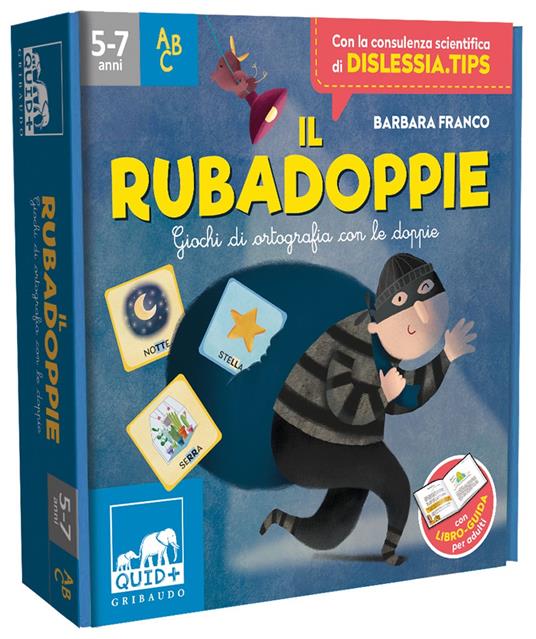 Il Rubadoppie. Giochi di ortografia con le doppie. Ediz. a colori. Con 76 carte. Con plancia da gioco - Barbara Franco - copertina