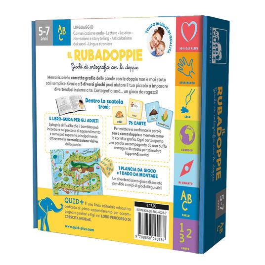 Il Rubadoppie. Giochi di ortografia con le doppie. Ediz. a colori. Con 76 carte. Con plancia da gioco - Barbara Franco - 5