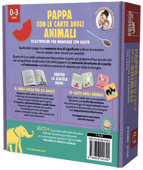 Pappa con le carte degli animali. Filastrocche per mangiare con gusto. Ediz. a colori. Con 35 carte. Con libro-guida riservato agli adulti - Barbara Franco - 2