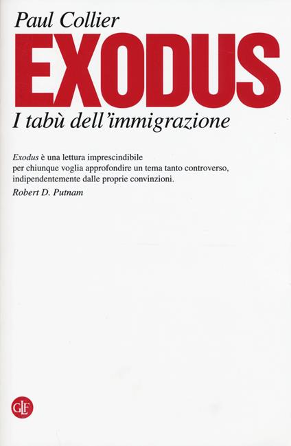 Exodus. I tabù dell'immigrazione - Paul Collier - copertina