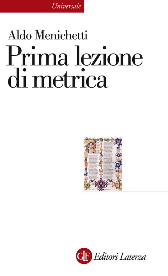 Prima lezione di metrica - Aldo Menichetti - ebook