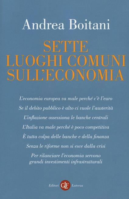 Sette luoghi comuni sull'economia - Andrea Boitani - copertina