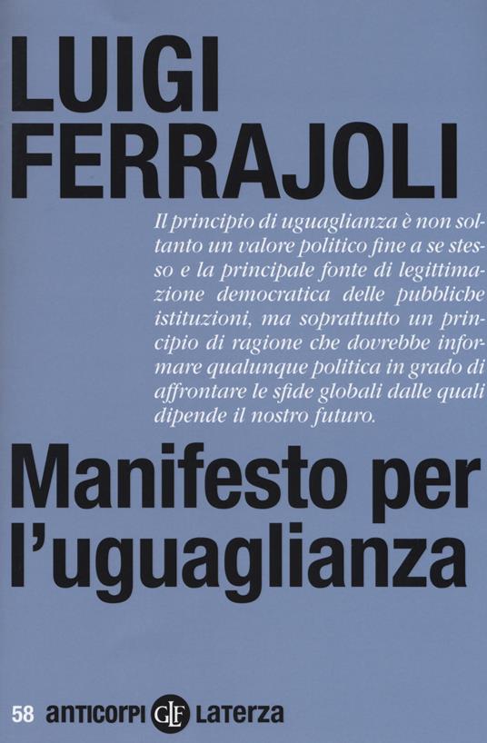 Manifesto per l'uguaglianza - Luigi Ferrajoli - copertina