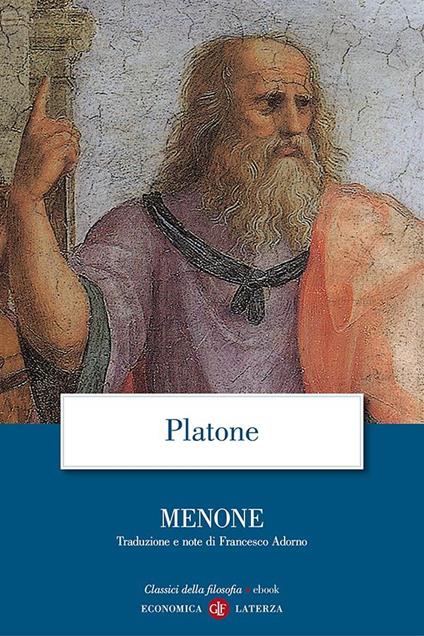 Menone - Platone,Francesco Adorno - ebook