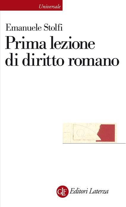 Prima lezione di diritto romano - Emanuele Stolfi - copertina