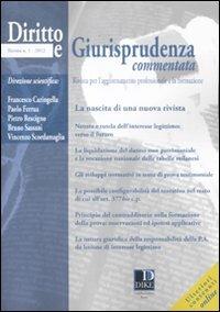 Diritto e giurisprudenza commentata (2012). Vol. 1 - copertina