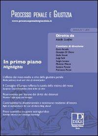 Processo penale e giustizia (2012). Vol. 1 - Adolfo Scalfati - copertina