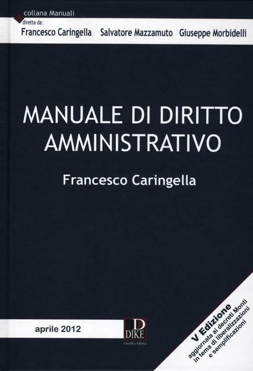 Manuale di diritto amministrativo - Francesco Caringella - copertina