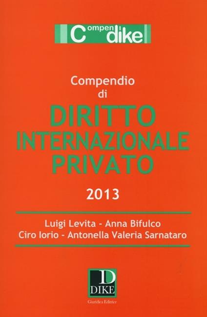Compendio di diritto internazionale privato - copertina