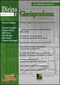Diritto e giurisprudenza commentata (2015). Vol. 2 - copertina
