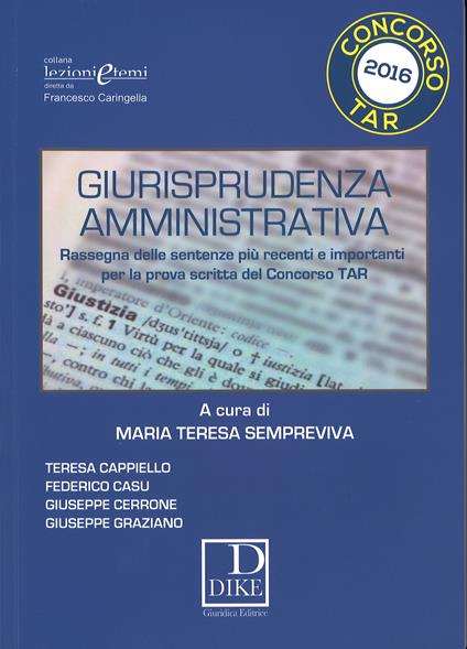 Giurisprudenza amministrativa - Maria Teresa Sempreviva - copertina