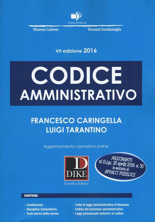 Codice amministrativo. Con aggiornamento online - Francesco Caringella,Luigi Tarantino - copertina