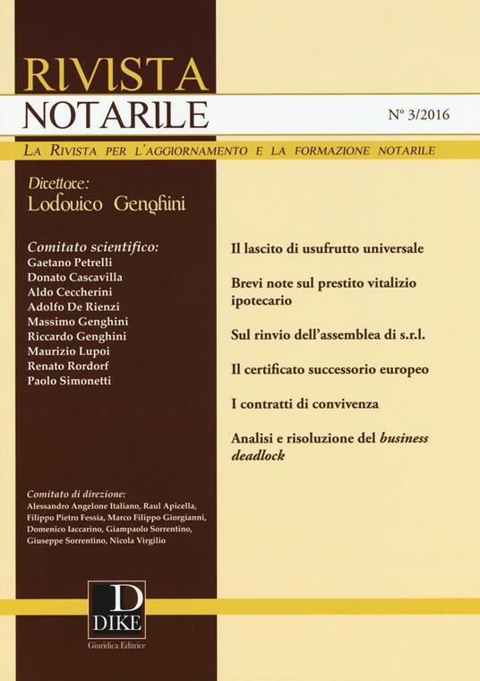 Rivista notarile. Vol. 3 - copertina