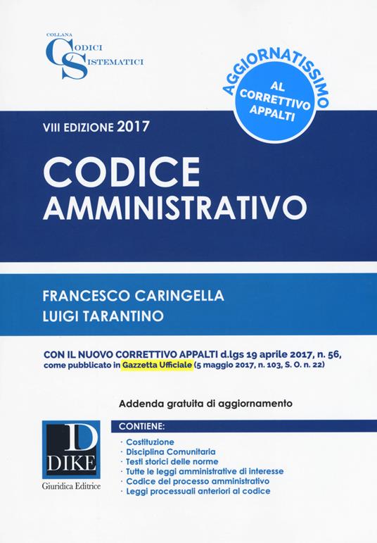 Codice amministrativo. Con Contenuto digitale per download e accesso on line - Francesco Caringella,Luigi Tarantino - copertina
