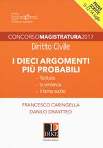 Concorso magistratura 2017. I dieci argomenti più probabili di diritto civile