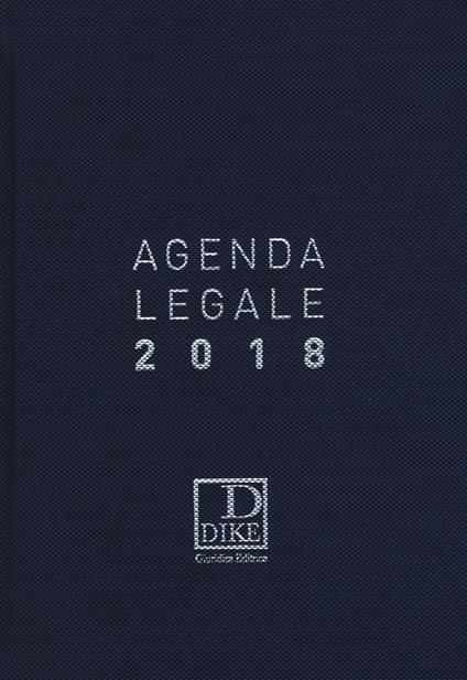 Agenda legale 2018. Ediz. blu. Ediz. maior - copertina