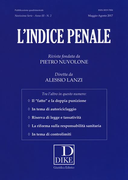L'indice penale (2017). Vol. 2 - copertina