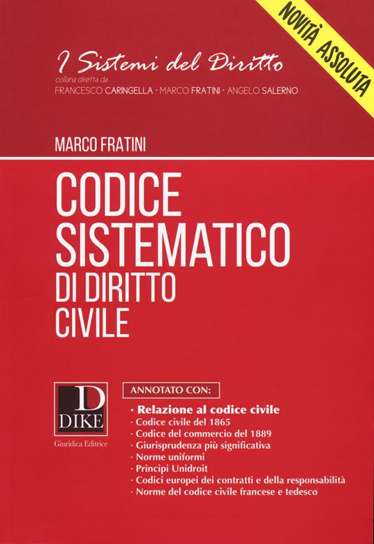 Codice sistematico di diritto civile - Marco Fratini - copertina