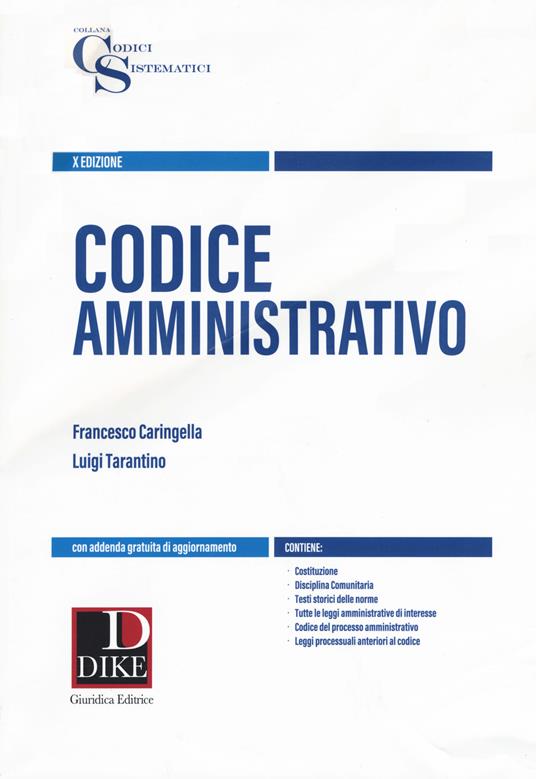 Codice amministrativo. Con aggiornamento online - Francesco Caringella,Luigi Tarantino - copertina