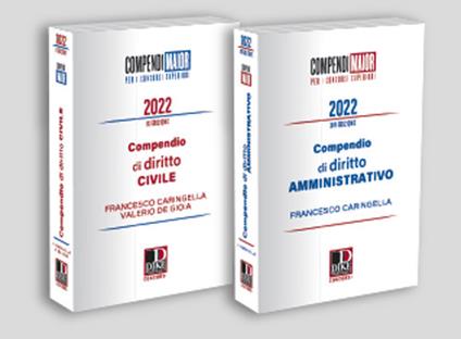 Kit compendi maior 2022: Compendio di diritto civile-Compendio di diritto amministrativo - Francesco Caringella - copertina