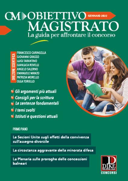 Obiettivo magistrato. La guida per affrontare il concorso (2022). Vol. 1: Gennaio - copertina