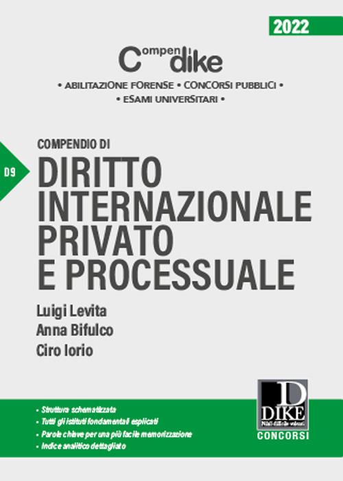 Compendio di diritto internazionale privato e processuale - Luigi Levita,Ciro Iorio,Anna Bifulco - copertina