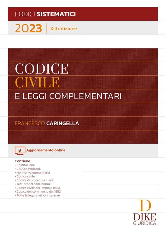 Codice civile e leggi complementari 2023 - Francesco Caringella - copertina