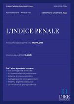 L'indice penale (2023). Vol. 3: Settembre-dicembre