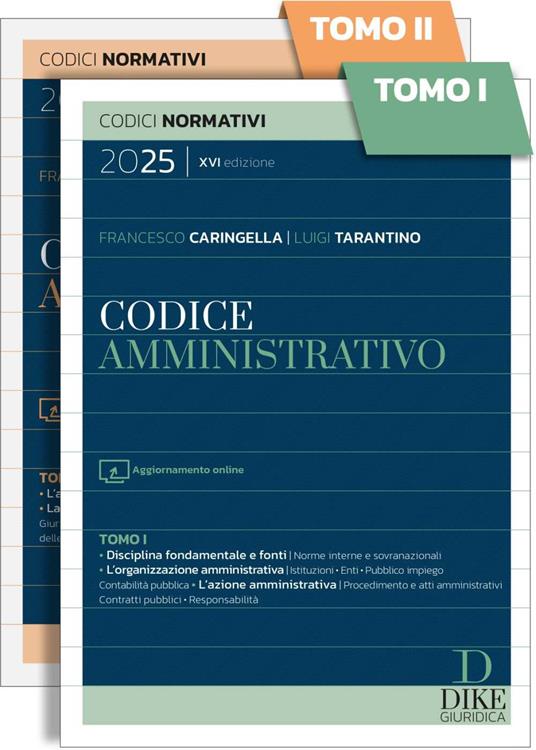 Codice amministrativo 2025. Con aggiornamento online - Francesco Caringella,Luigi Tarantino - copertina