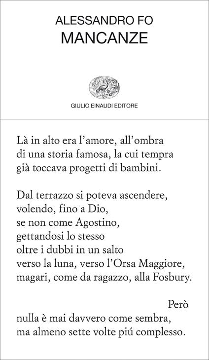 Mancanze - Alessandro Fo - ebook