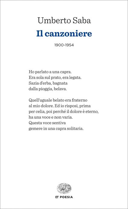 Il canzoniere - Umberto Saba - ebook