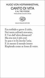 Canto di vita e altre poesie