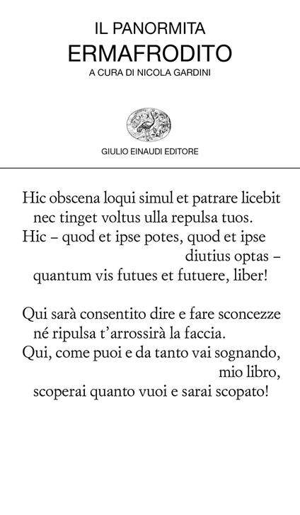 Ermafrodito. Testo latino a fronte - Il Panormita,Nicola Gardini - ebook