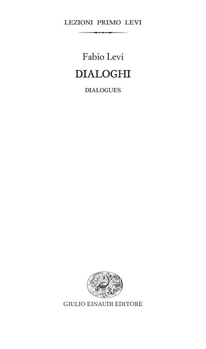 Dialoghi - Fabio Levi,Gail McDowell - ebook