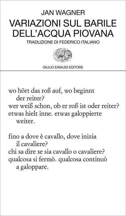 Variazioni sul barile dell'acqua piovana - Jan Wagner,Federico Italiano - ebook