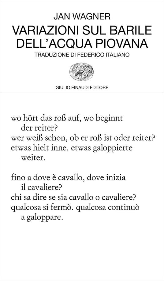 Variazioni sul barile dell'acqua piovana - Jan Wagner,Federico Italiano - ebook