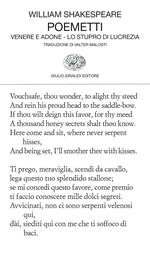 Poemetti: Venere e Adone-Lo stupro di Lucrezia. Testo inglese a fronte